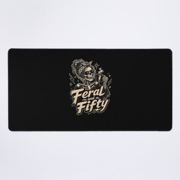 Item preview, Feral and Fifty Skeleton Messy Bun Coffee Lover designed and sold by snowry.