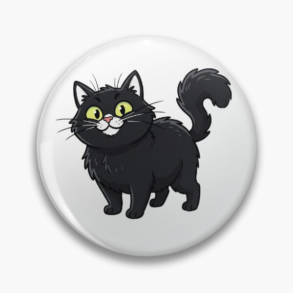 Item preview, Spooky Cute Chonky Black Cat Cartoon designed and sold by CatstheticShop1.