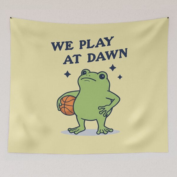 Item preview, Frog Basketball We Play At Dawn Hoops Player designed and sold by d247.