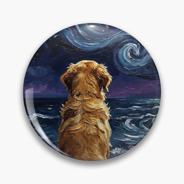 Item preview, Beach Nights – Golden Retriever designed and sold by AjaTrier.