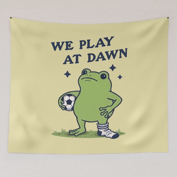 Item preview, We Play At Dawn Frog Soccer Player designed and sold by d247.