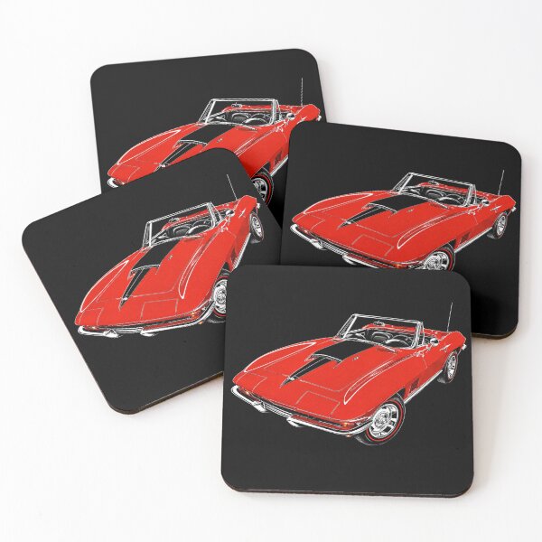 Item preview, 1967 Chevrolet Corvette Sting Ray 427 Roadster – Red C2 Convertible Art designed and sold by Stinky Lincy's Apparel Company.