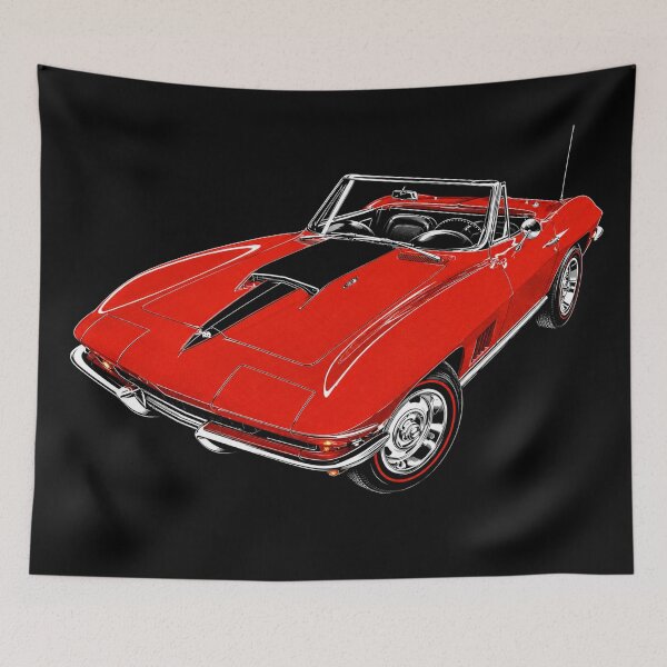 Item preview, 1967 Chevrolet Corvette Sting Ray 427 Roadster – Red C2 Convertible Art designed and sold by Stinky Lincy's Apparel Company.