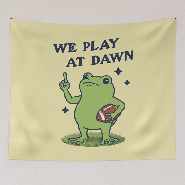 Item preview, We Play At Dawn Frog Football Player designed and sold by d247.