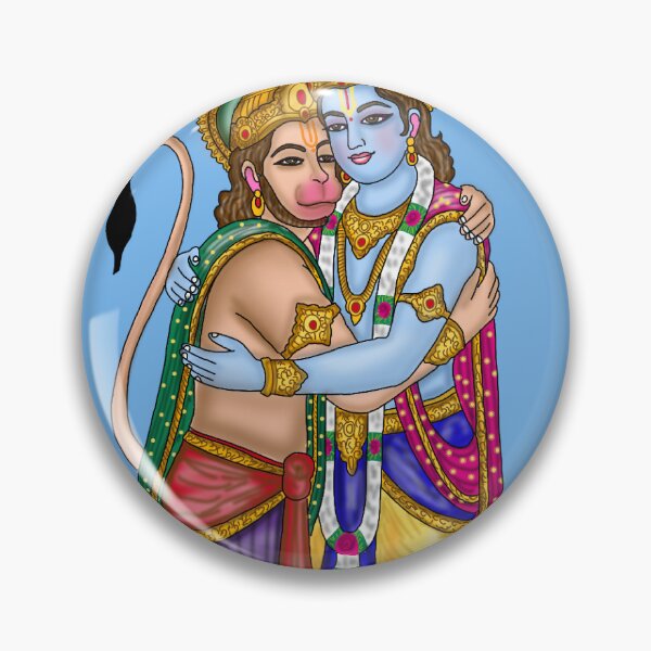 Item preview, Lord Ram and Hanuman Artwork | Divine Digital Painting designed and sold by Harshit_Digital_Arts.