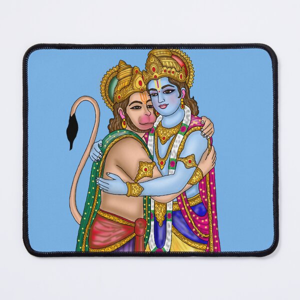 Item preview, Lord Ram and Hanuman Artwork | Divine Digital Painting designed and sold by Harshit_Digital_Arts.