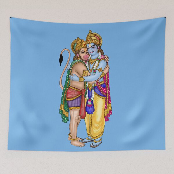 Item preview, Lord Ram and Hanuman Artwork | Divine Digital Painting designed and sold by Harshit_Digital_Arts.
