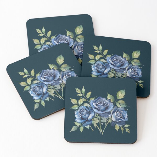 Item preview, Blue Rose Bouquet Watercolor Floral Illustration designed and sold by SweetLilith.