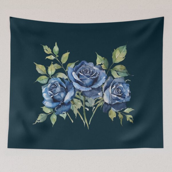 Item preview, Blue Rose Bouquet Watercolor Floral Illustration designed and sold by SweetLilith.