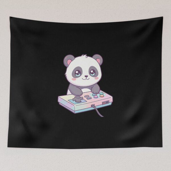 Item preview, Cute Gaming Panda Retro Arcade Kawaii Gamer designed and sold by KCasual.