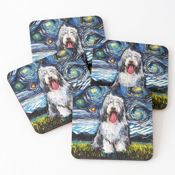 Item preview, Bearded Collie Night designed and sold by AjaTrier.