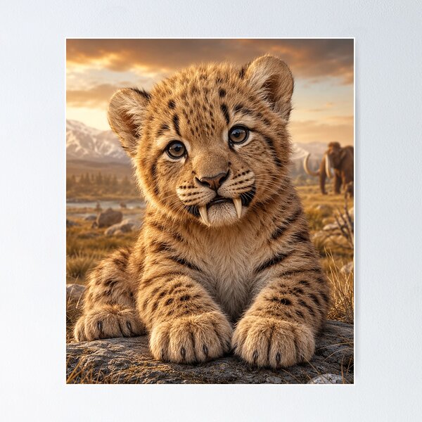 Item preview, Baby Saber-Toothed Cat in the Ice Age designed and sold by ALW951.