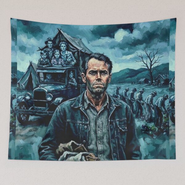 Item preview, The Grapes of Wrath Retro Historical Drama Classic Literary Tribute Art Poster designed and sold by Art's Diner.