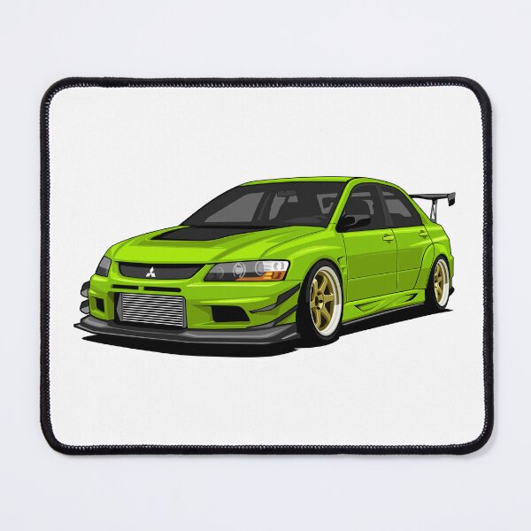 Item preview, Green Mitsubishi Lancer Evolution VIII JDM Sports Sedan Vector Illustration designed and sold by wisnubayuaji.
