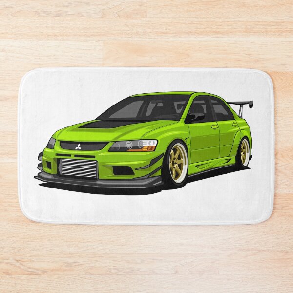 Item preview, Green Mitsubishi Lancer Evolution VIII JDM Sports Sedan Vector Illustration designed and sold by wisnubayuaji.