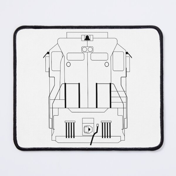 Artikelvorschau, EMD SD45 Liniengrafik entworfen und verkauft von Toasted Trains Designs.