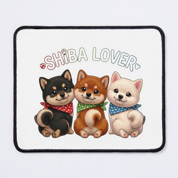 Item preview, Cute Kawaii Shiba Inu Trio Dog Lover designed and sold by Shiba&Friends_Studio_by_Mintriel.