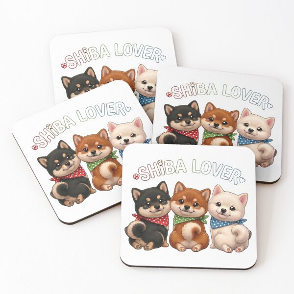 Item preview, Cute Kawaii Shiba Inu Trio Dog Lover designed and sold by Shiba&Friends_Studio_by_Mintriel.