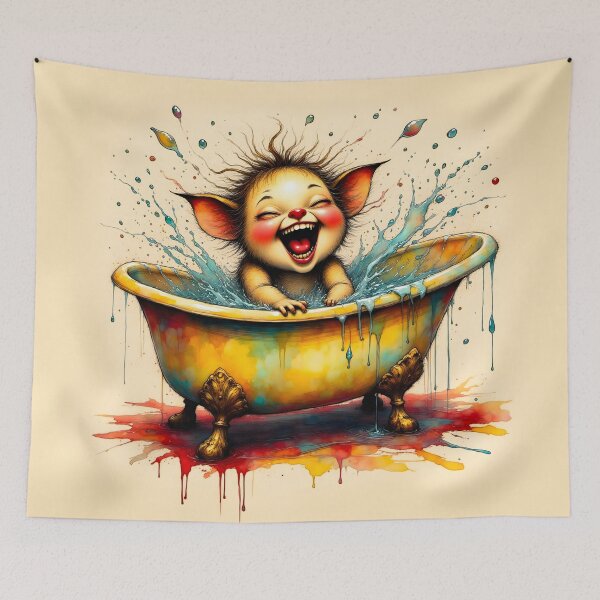 Item preview, Piglet Frolicking in a Bathtub designed and sold by PictureNZ.