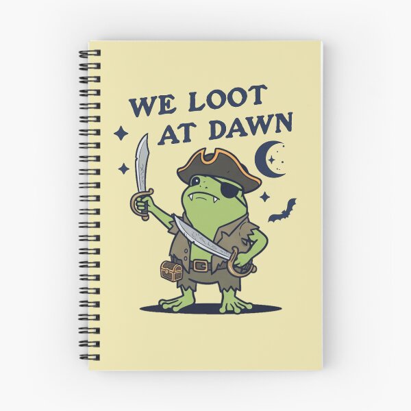 Item preview, Pirate Frog We Loot At Dawn Funny Cartoon designed and sold by d247.