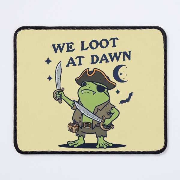 Item preview, Pirate Frog We Loot At Dawn Funny Cartoon designed and sold by d247.