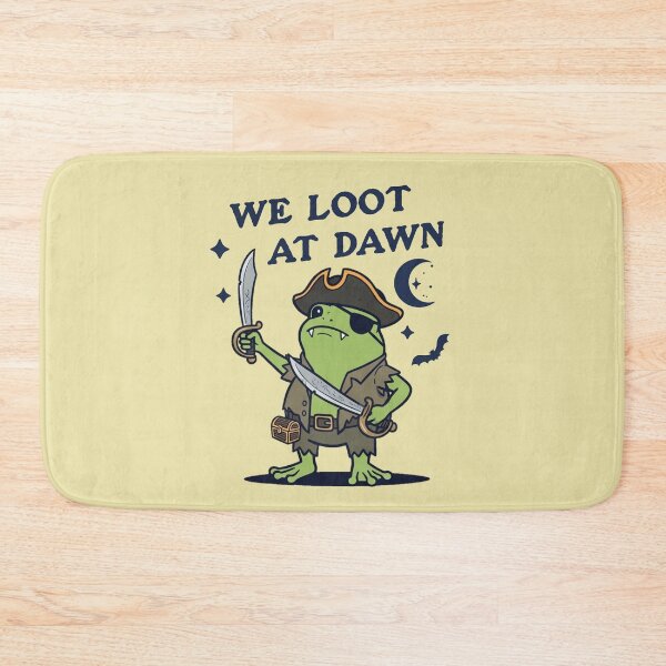 Item preview, Pirate Frog We Loot At Dawn Funny Cartoon designed and sold by d247.