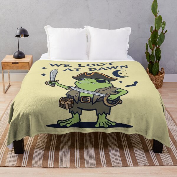 Item preview, Pirate Frog We Loot At Dawn Funny Cartoon designed and sold by d247.