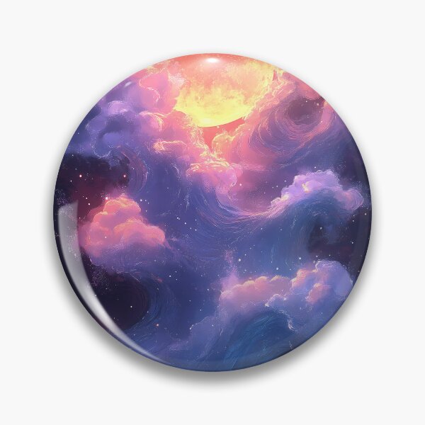 Item preview, Crimson Moon Great Wave Kanagawa Dreamy Cosmic Clouds designed and sold by juniorcastros.