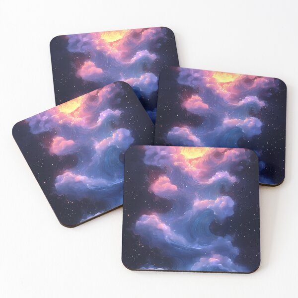 Item preview, Crimson Moon Great Wave Kanagawa Dreamy Cosmic Clouds designed and sold by juniorcastros.