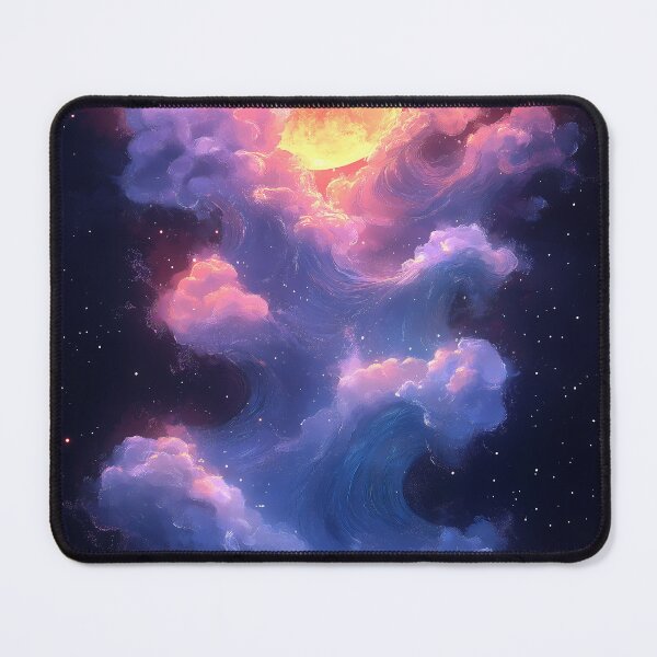 Item preview, Crimson Moon Great Wave Kanagawa Dreamy Cosmic Clouds designed and sold by juniorcastros.