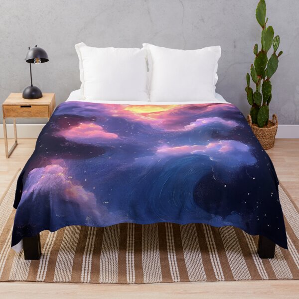 Item preview, Crimson Moon Great Wave Kanagawa Dreamy Cosmic Clouds designed and sold by juniorcastros.