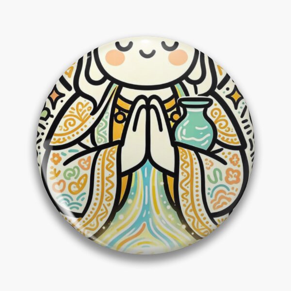 Item preview, Cute Kawaii Guanyin Healing Water designed and sold by Mystic & Celestial Art.