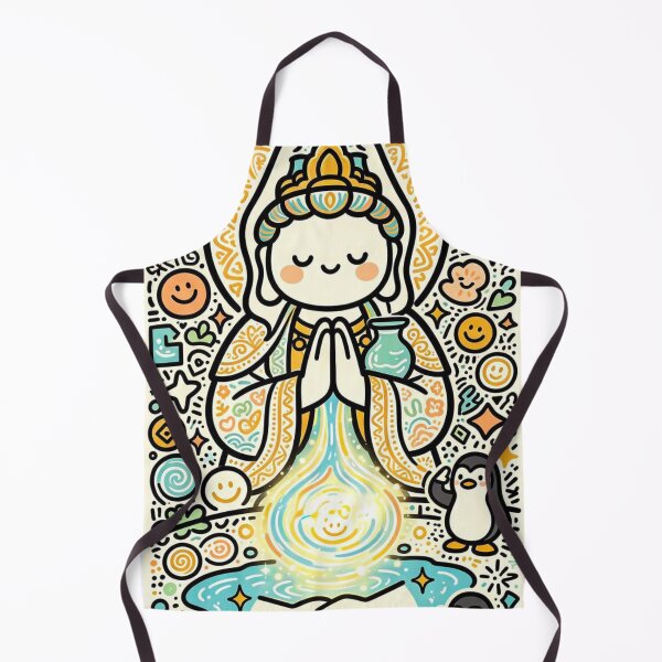 Item preview, Cute Kawaii Guanyin Healing Water designed and sold by Mystic & Celestial Art.