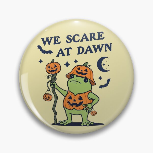 Item preview, We Scare At Dawn Funny Halloween Frog Pumpkin designed and sold by d247.