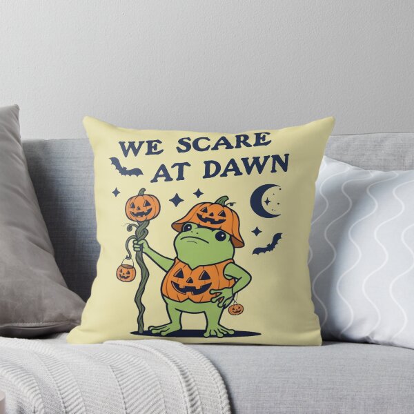 Item preview, We Scare At Dawn Funny Halloween Frog Pumpkin designed and sold by d247.