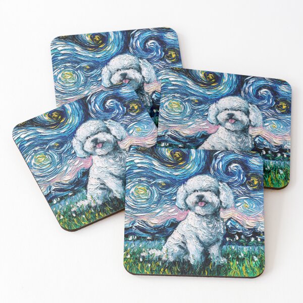 Item preview, Bichon Frise Night designed and sold by AjaTrier.