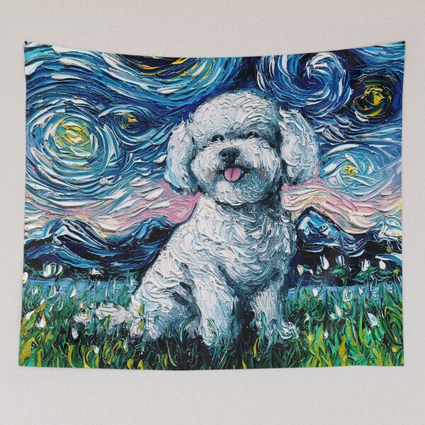 Item preview, Bichon Frise Night designed and sold by AjaTrier.