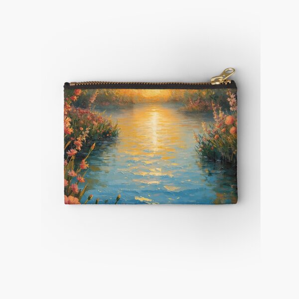 Item preview, Pretty Nature Scenery River and Pink Flowers designed and sold by SeaStarAlex.