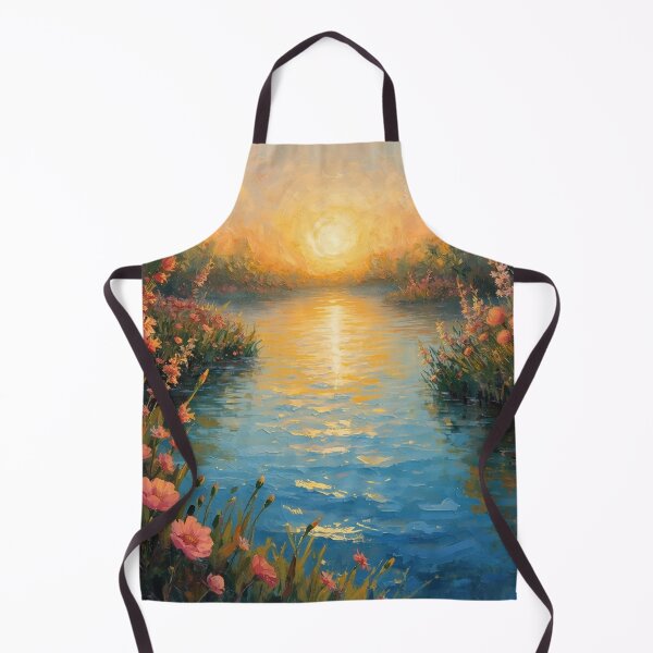Item preview, Pretty Nature Scenery River and Pink Flowers designed and sold by SeaStarAlex.
