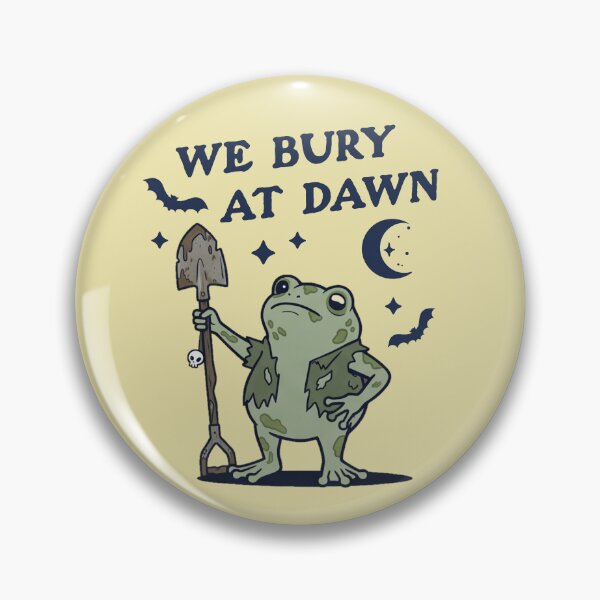 Item preview, We Bury At Dawn Frog Shovel Spooky Gothic Toad designed and sold by d247.