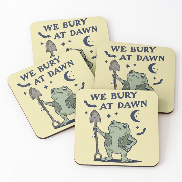 Item preview, We Bury At Dawn Frog Shovel Spooky Gothic Toad designed and sold by d247.