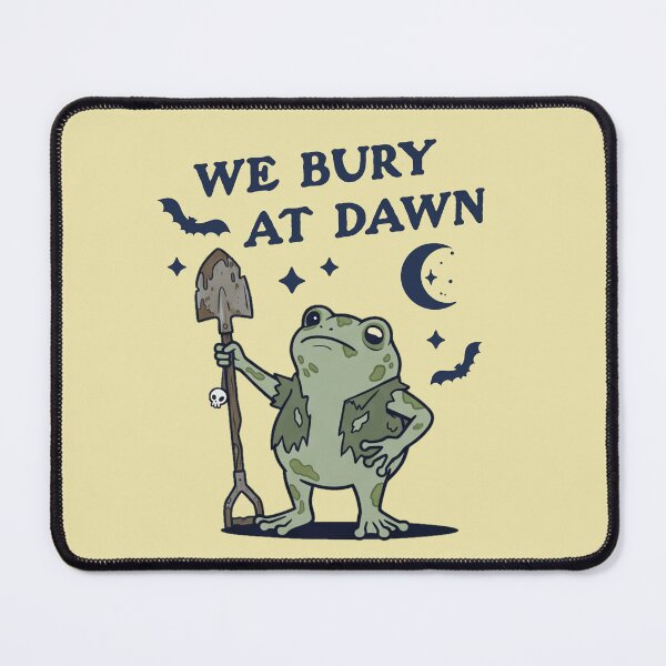 Item preview, We Bury At Dawn Frog Shovel Spooky Gothic Toad designed and sold by d247.