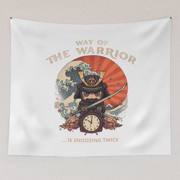 Item preview, Kawaii Samurai Snooze Way Of The Warrior Anime Ironic designed and sold by The Fine Print by BassAddict.