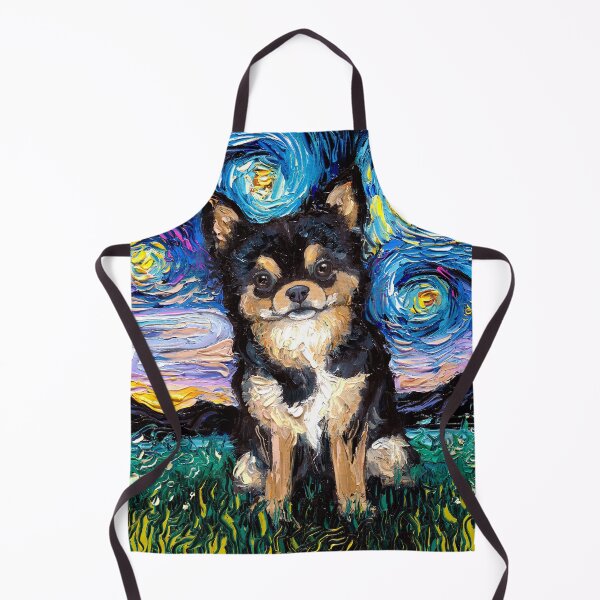 Item preview, Black and Tan Fluffy Chihuahua Night designed and sold by AjaTrier.