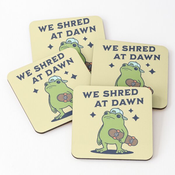 Item preview, Skater Frog We Shred At Dawn Skateboarder designed and sold by d247.