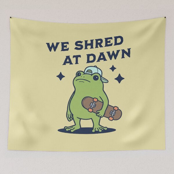 Item preview, Skater Frog We Shred At Dawn Skateboarder designed and sold by d247.