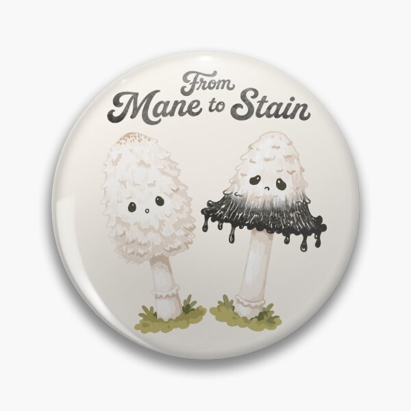 Item preview, From Mane to Stain Shaggy Mane Mushroom designed and sold by Geta Gato.