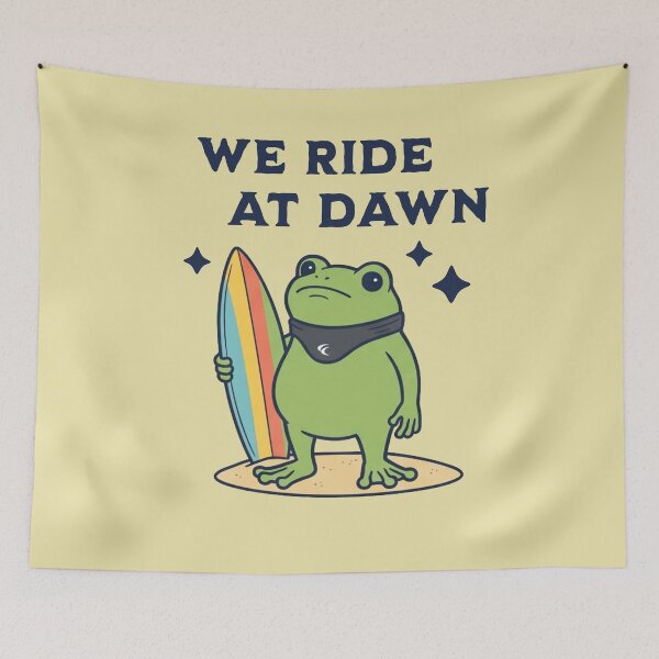 Item preview, We Ride At Dawn Surfer Frog Beach Lover designed and sold by d247.