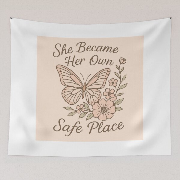 Item preview, She Became Her Own Safe Place designed and sold by Fresh Starts.