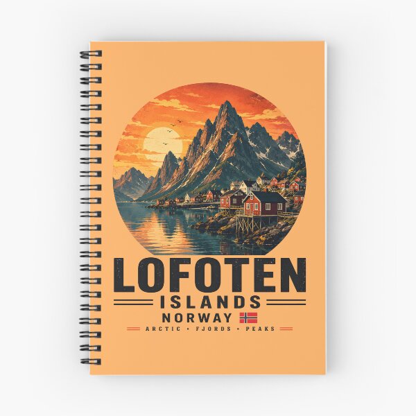 Item preview, Lofoten Islands Norway Vintage Fjord Mountain Travel designed and sold by TAOptimus .